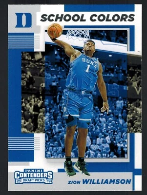 ZION WILLIAMSON 2019 Panini Contenders Draft Picks SCHOOL COLORS Insert #1 - Image 1 of 2