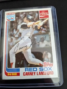 1982 Topps Red Sox Carney Lansford Brighams Coca Cola Mint - Picture 1 of 2