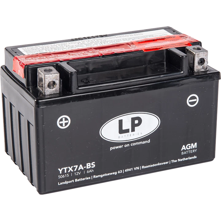 Batterie - KYMCO ZING 125 de 1996 à 2003 YTX7A-BS étanche AGM 12V / 6Ah