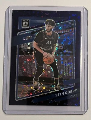 Seth Curry 2021-22 Donruss Optic Fast Break #91 Purple Disco #d 74/95 76er’s PWE - Image 1 of 2