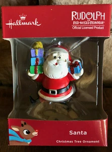 Hallmark Rudolph The Red Nosed Reindeer Santa Christmas Ornament **NEW** - Picture 1 of 3