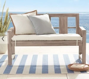 Pottery Barn Chesapeake Outdoor Bench Cushion 48" x 21" Natural Sumbrella New✅️ - Picture 1 of 6