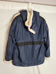 Maje Women's Blue Boom Sherpa-lined parka jacket size 9 (eu 40) - Picture 1 of 6