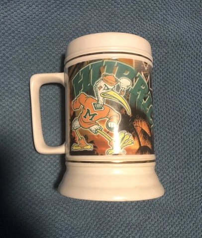 VINTAGE MIAMI HURRICANES  STEIN/MUG 32oz THE U, CANES Cover