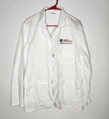 Abrigo blanco vintage de farmacéutico registrado K-Mart, talla mediana Foto 1 de 2