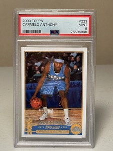 2003 Topps Carmelo Anthony Rookie #223 Draft Pick # 3 GOLD PSA Mint 9 NEW SLAB