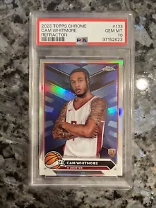 Cam Whitmore RC Silver Refractor 2024 Topps Chrome Basketball Rookie #133 PSA 10 - Picture 1 of 2