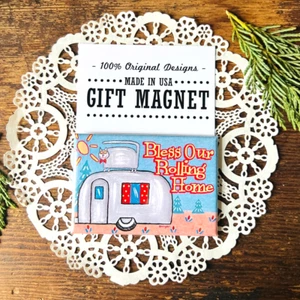 Bless our Rolling Home Gift Magnet * USA  RV Trailer Motor Home Airstream - Picture 1 of 5