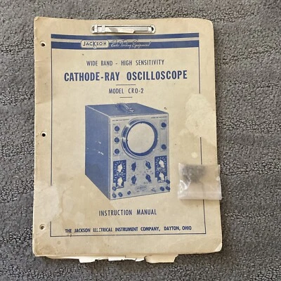 Osciloscopio Jackson CRO-2 Manual del propietario/usuario *original* con tornillos Foto 1 de 4