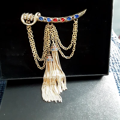 ESPADA SABROSA HEIDI DAUS RARA CRISTAL BORLAS COLGANTES NUNCA RETIRADAS DE LA CAJA Foto 1 de 4