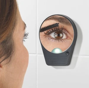 Vergrößerungsspiegel Wenko Make-up Schminke Reise klein schwarz Schminkspiegel - Bild 1 von 4