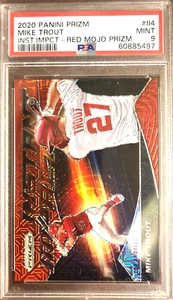 Panini Prizm #II-4 2020 Mike Trout impacto instantáneo rojo Mojo Prizm SP/149 PSA 9 - Imagen 1 de 4