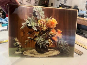 Lentograph 3D Bild Abendblumen #106 12X16" Victor Anderson Vintage 1024 - Bild 1 von 5