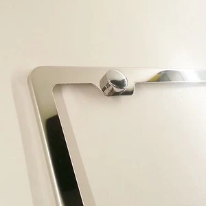 Chrome Stainless Steel Licnese Frame Fiat Honda Toyota Audi Subaru Scion Chevy - Picture 1 of 12
