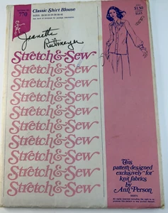 Stretch & Sew Sewing Pattern Ann Person Classic Shirt Blouse #770 UNCUT Sz 28-40 - Picture 1 of 4