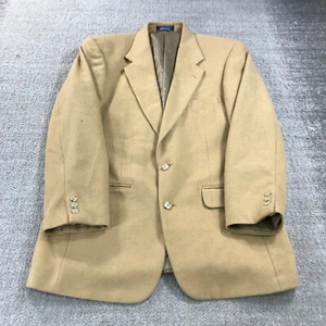 Brooks Brothers Blazer Mens 42 L Jacket  Camel Hair Beige 2 Button  42R - Picture 1 of 16