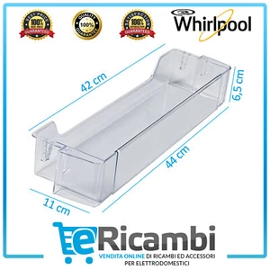 Balconcino Mensola Portabottiglie Frigorifero Whirlpool Originale 481010476967 - Foto 1 di 5