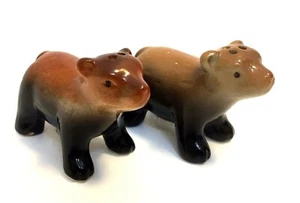 Keramik 2" x 3" Bären Figur Salz und Pfefferstreuer - Bild 1 von 7