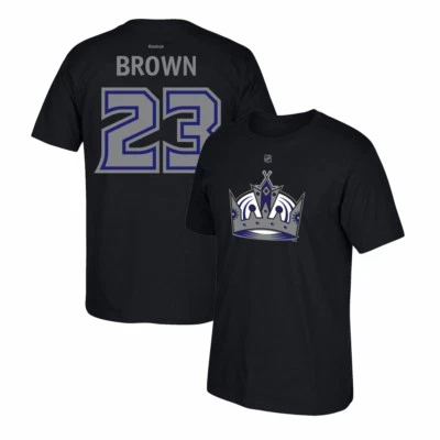 Camiseta deportiva negra para hombre Dustin Brown Reebok Los Angeles Kings Premier N&N Foto 1 de 3