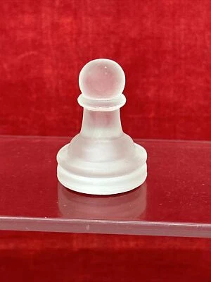 Frosted Glass PAWN Chess Piece from Limited Edition Pavilion Game - Image 1 of 4