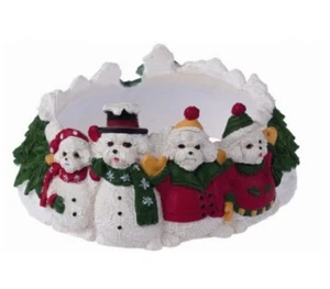 Bichon Frise Holiday Candle Topper Ring - Picture 1 of 1