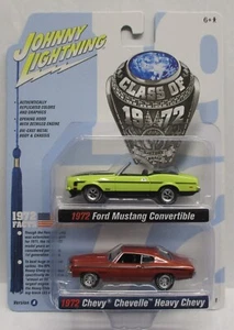 2022 JOHNNY LIGHTNING 2 PACK 1972 FORD MUSTANG CONVERTIBLE & CHEVY CHEVELLE V. A - Picture 1 of 1