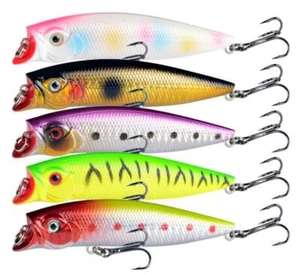 5PCS Popper Fishing Lures Swimbait 11.5g Saltwater Topwater Crankbait Wobblers - Picture 1 of 8