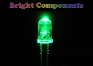 10 x grüne LED 5 mm - ultrahell - UK-Verkäufer - Bild 1 von 1