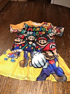 New 5T-6 Sz 120 Super Mario 3D Land Short Sleeve Casual Dress Cosplay - Picture 1 of 4
