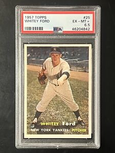 1957 Topps Whitey Ford #25 PSA 6.5 EX-MT+ Not 6 Or 7