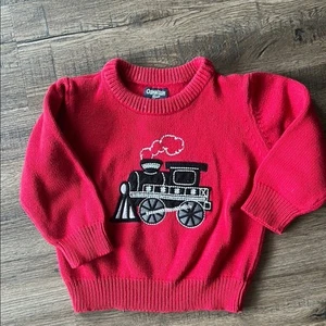 Oshkosh| Red Train Sweater sz 3T - Picture 1 of 4