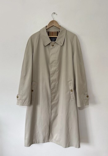 Trench coat Burberry uomo anni '70 Balmacaan Nova check ottime condizioni 40R beige