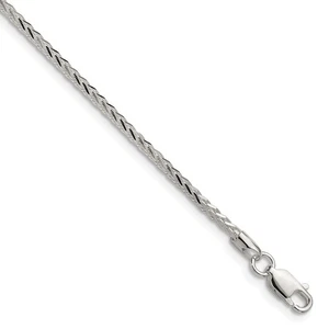 Sterling Silber 2,0 mm 8-seitig D/C Double Spiga Kette - Bild 1 von 4