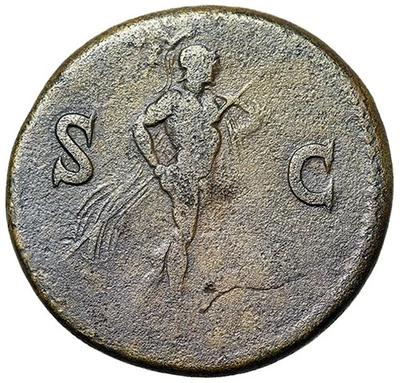 Tito Sestercio "Marte con Trofeo y Lanza" Tracio Como Nuevo Bueno Fino Foto 1 de 4