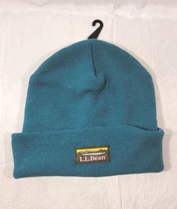 L.L. Bean Unisex Solid Ribbed Beanie - Storm Teal - One Size - #519618 - Picture 1 of 4