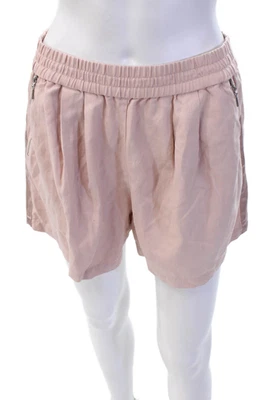 Pantalones Cortos de Diseñador Rebecca Taylor Unisex Rosa Seda Algodón Talla S Foto 1 de 4