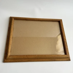 Vintage Solid Oak Wood Picture Photo Frame 12x16" Gallery Wall Mid Century - Picture 1 of 13