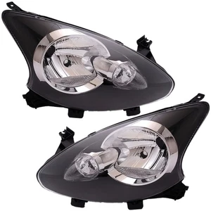 Scheinwerfer Set rechts + links für Toyota Aygo 2005-2014 Schwarz Klarglas H4 - Bild 1 von 5