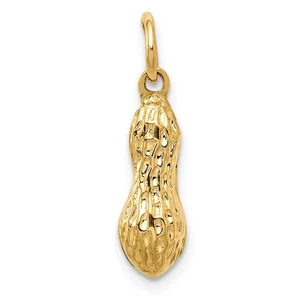14k Yellow Gold 14k 3D Peanut Charm - Picture 1 of 4
