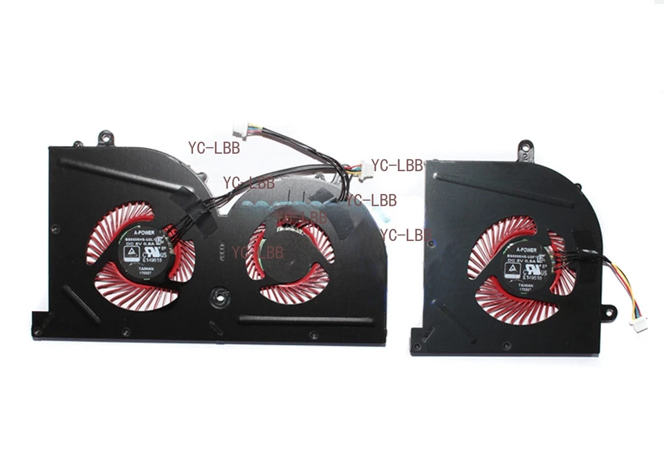 New MSI GS63 GS63VR GS73 GS73VR 6RF 7RF 7FG Stealth Pro CPU & GPU Cooling Fan - Image 1 of 1
