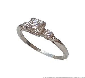 Cooler Vintage Diamant Damenring Platin Orangenblüte ca. 0,5 ctw  - Bild 1 von 4