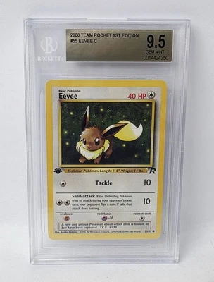 POKEMON ROCKET 1ST EDITION EEVEE #55 BGS 9.5 NICE!!!!!! - Image 1 of 2