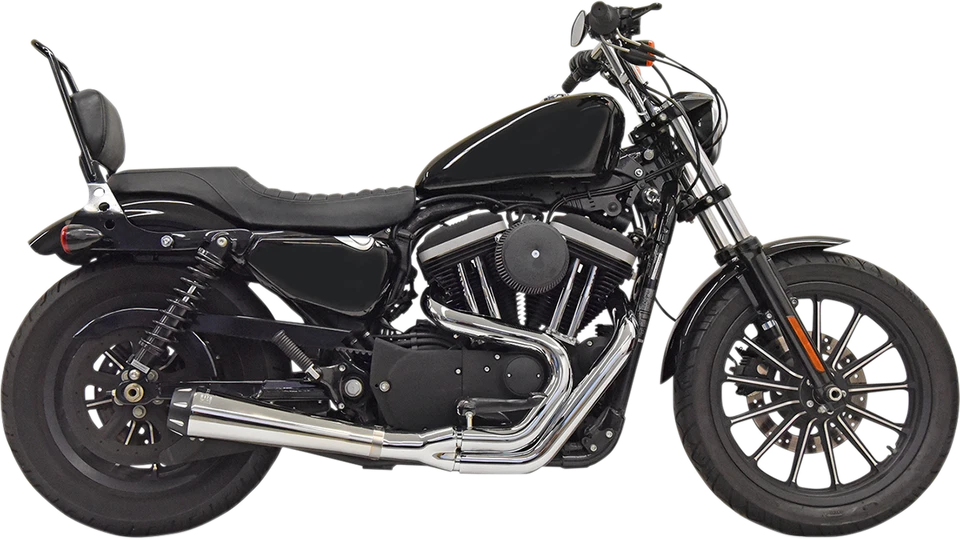 Bassani Chrome 2-1 Road Rage Megaphone Exhaust for 04-19 Harley Sportster XLH - Image 1 of 1
