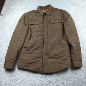 Prana Jacket Mens L Brown Shirt Jac Shacket Quilted Snap Front Murphy Insulated - Picture 1 of 16
