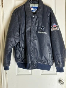 Vintage Pro Player NFL Dallas Cowboys Lederjacke Größe L - Bild 1 von 10