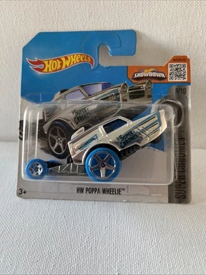 Hot Wheels HW Poppa Wheelie Short Card 8/10 Super Chromes 2016 - Image 1 of 4