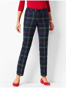 Talbots Tartan Plaid Hampshire Ankle Pant Women’s Size 10 Wool Blend - Picture 1 of 11