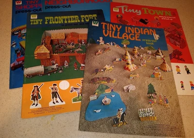 5 libros nuevos de la década de 1970 Whitman Tiny Press Fort, Village, Town, Shopping Neighb 87 Foto 1 de 4