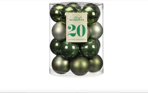 Grüne Merry Moment Luxus Kugeln fügen Ihrem Weihnachtsbaum etwas Glanz hinzu 20 Stück - Bild 1 von 1