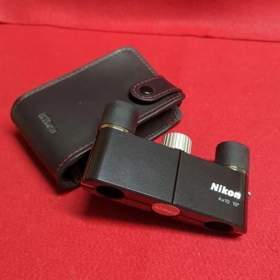 Nikon 4x10DCF Roof Prism Binoculars Ebony Black Made in Japan - Image 1 of 4